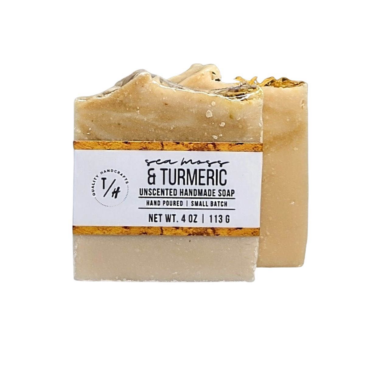 Sea Moss & Turmeric Artisan Soap (Unscented) Toliver's Handmade